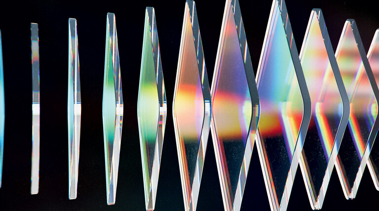 Abstract image of mirrors with a prism