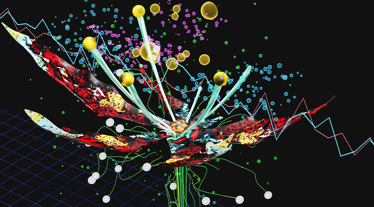 Colorful line graph illustration