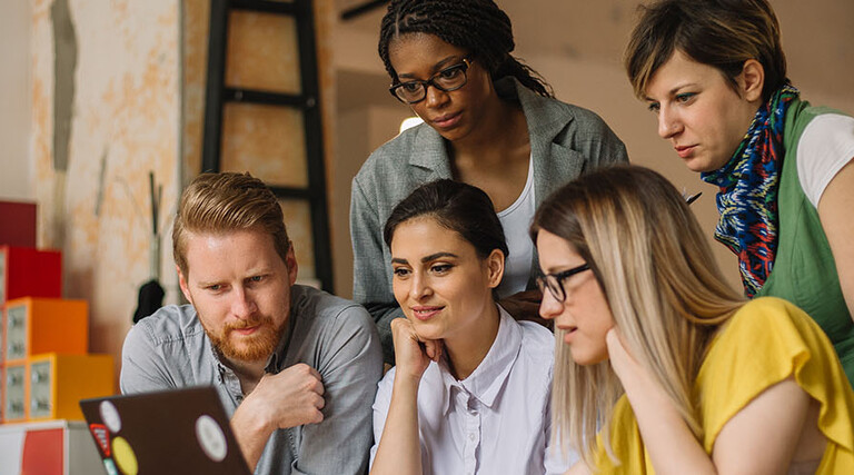 People collaborating at the office