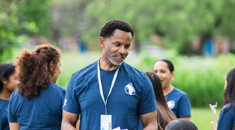 Volunteers working an event