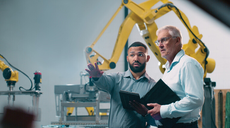 IT leaders in a manufacturing facility