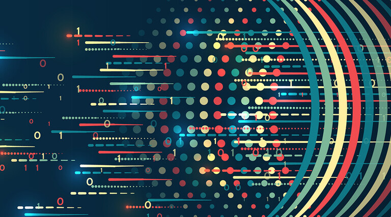 Abstract image of data fragmentation