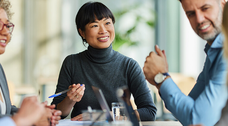 Group of people having a meeting