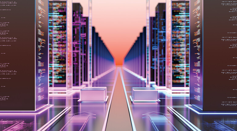 abstract image of data on prem within an IT environment