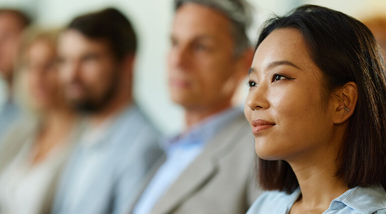 Person attending a seminar