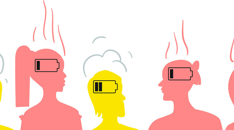 Concept of people with mental burnout