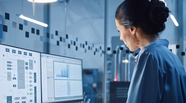 Person reviewing finances