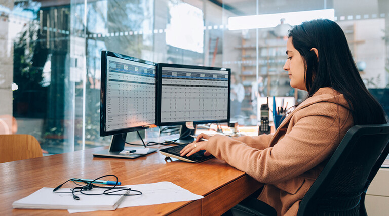 Person working on computer