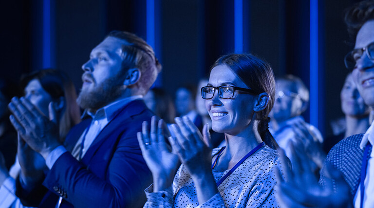 People attending conference