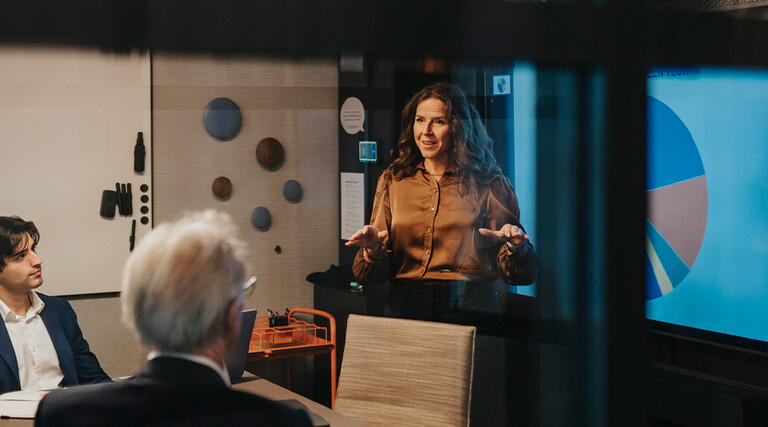 Person presenting data