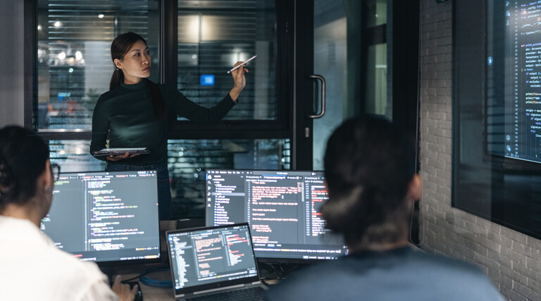 IT team working together