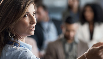 Businesswoman giving a presentation