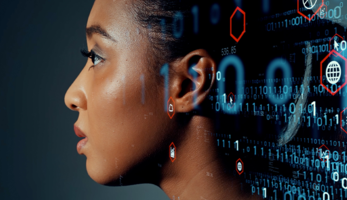 Woman with Internet of Things Infographic