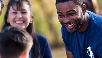 Multi-racial group of nonprofit volunteers
