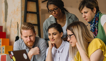 People collaborating at the office