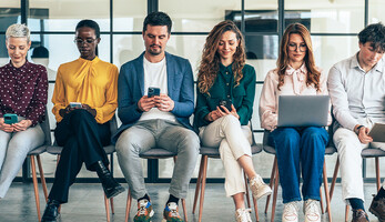 People using devices