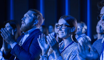 People attending conference