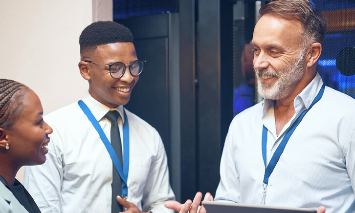 IT leader working with tech support