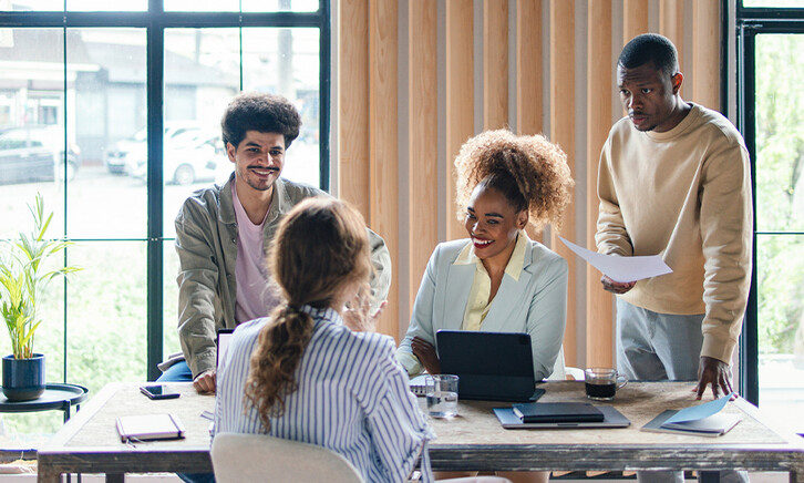 Small business team meeting