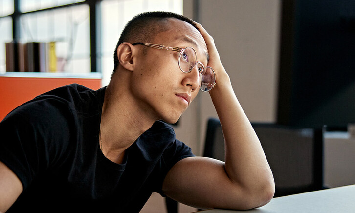 Person overworked in the office