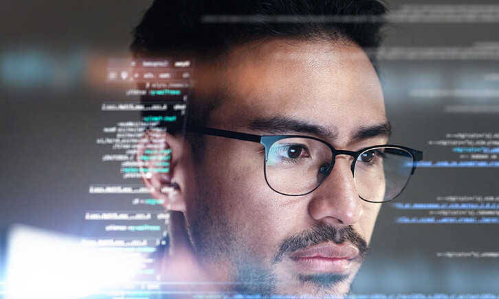 Person working on code