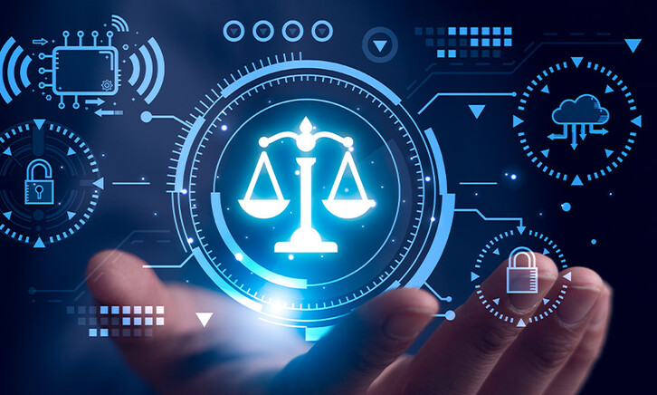 Conceptual digital scales of justice