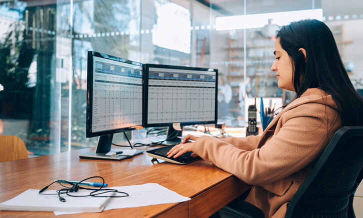 Person working on computer