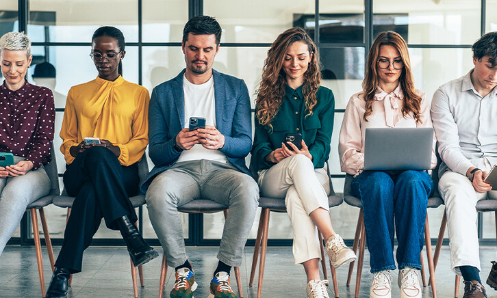 People using devices