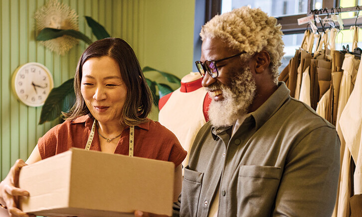 small business team works on online orders