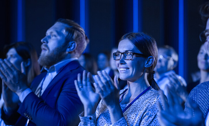 People attending conference