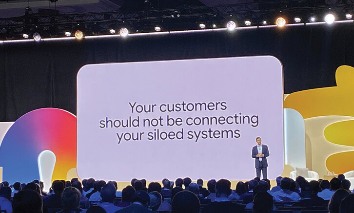 Google Cloud leader at a conference