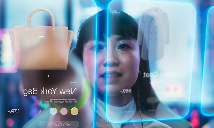 Person using AI shopping