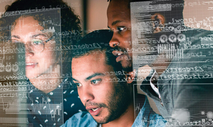 cybersecurity team looking at reports