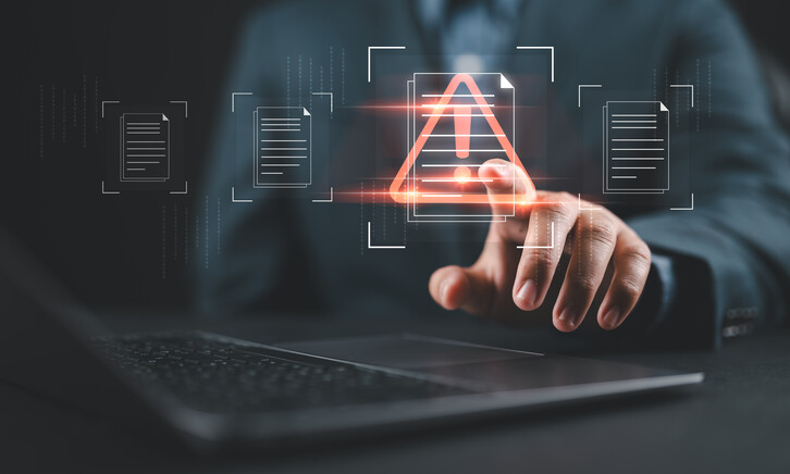 Man evaluating security risk