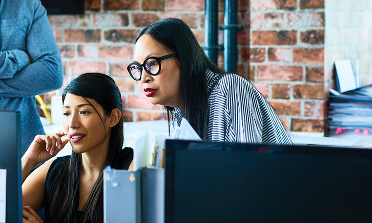 People working in modern office