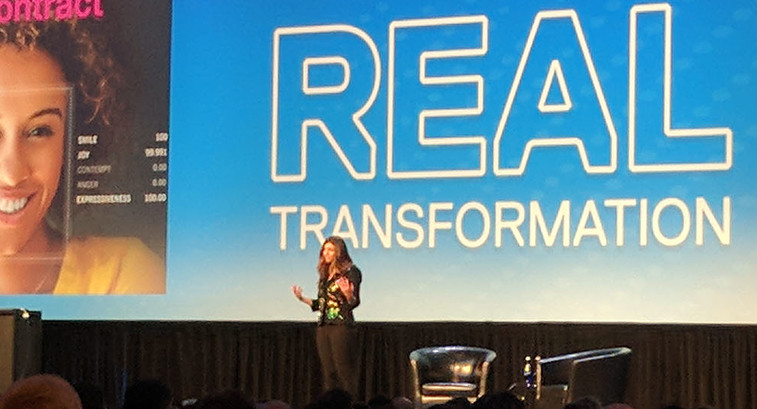 Rana el Kaliouby, Co-founder and CEO of Affectiva speaking at Dell Technologies World 2019.
