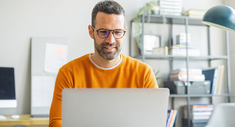 Person working on laptop