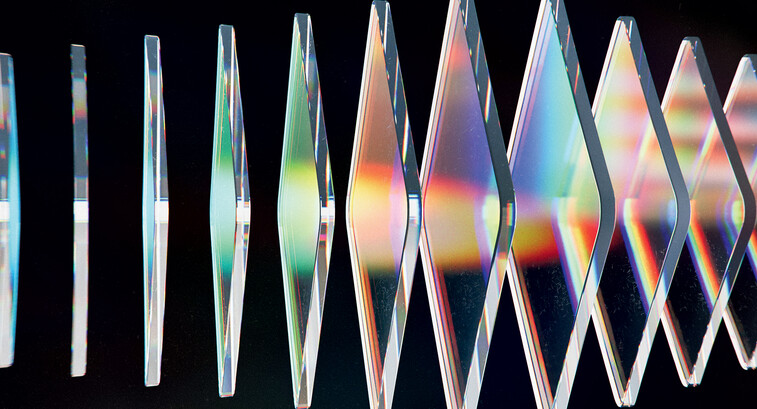 Abstract image of mirrors with a prism