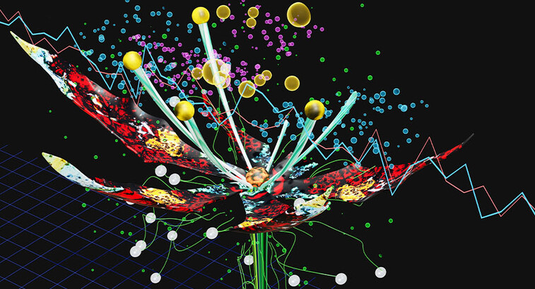 Colorful line graph illustration