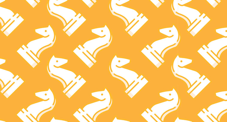 Abstract art with chess pieces to symbolize cybersecurity strategy