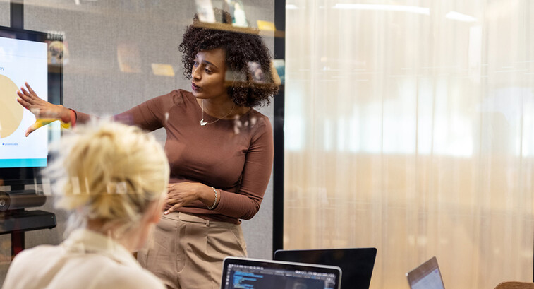 Group of employees in a meeting