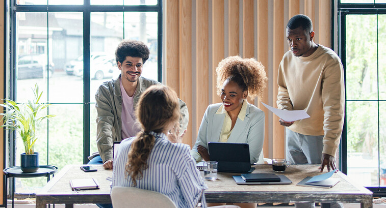 Small business team meeting