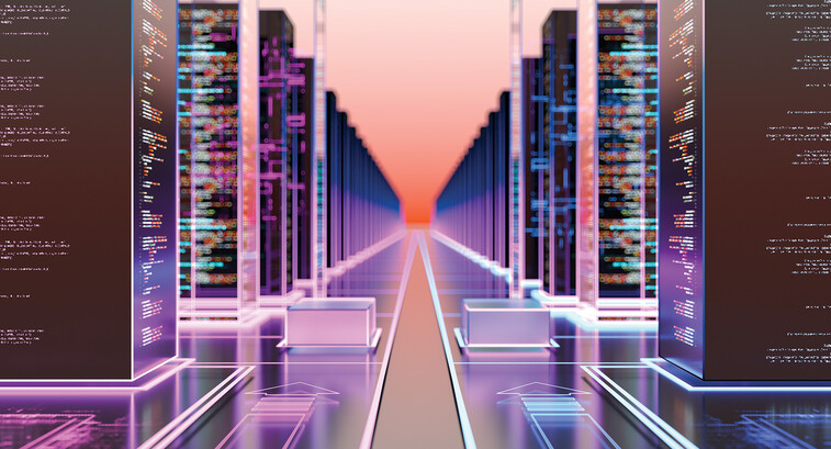 abstract image of data on prem within an IT environment