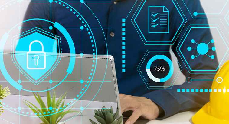 Person using secure computer