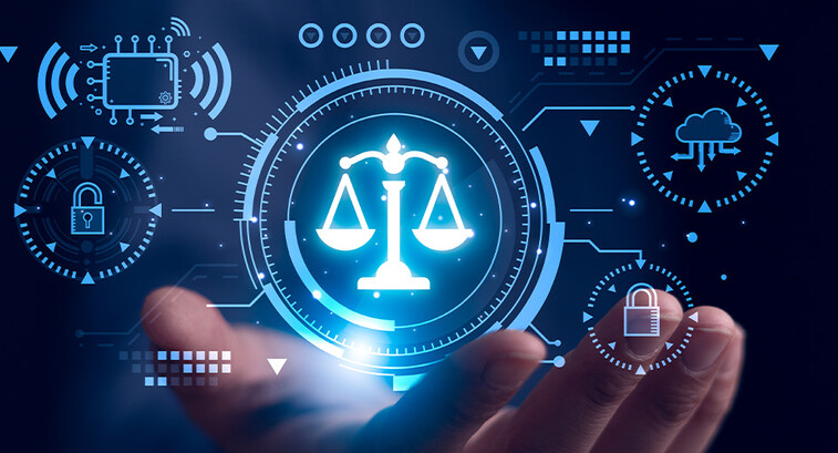 Conceptual digital scales of justice