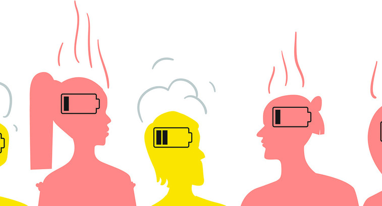 Concept of people with mental burnout