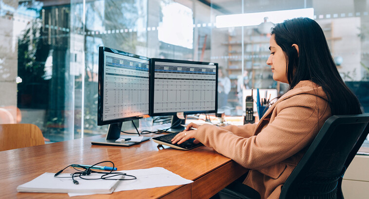 Person working on computer