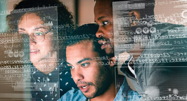 cybersecurity team looking at reports