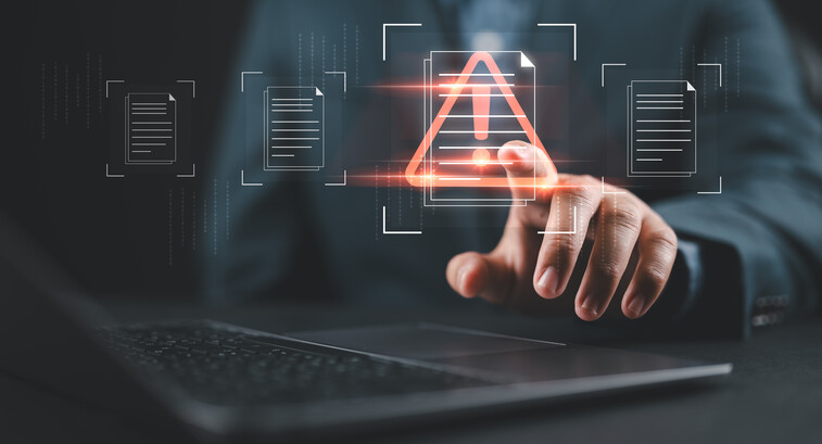Man evaluating security risk