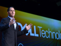 Michael Dell speaking at Dell Technologies World 2019.
